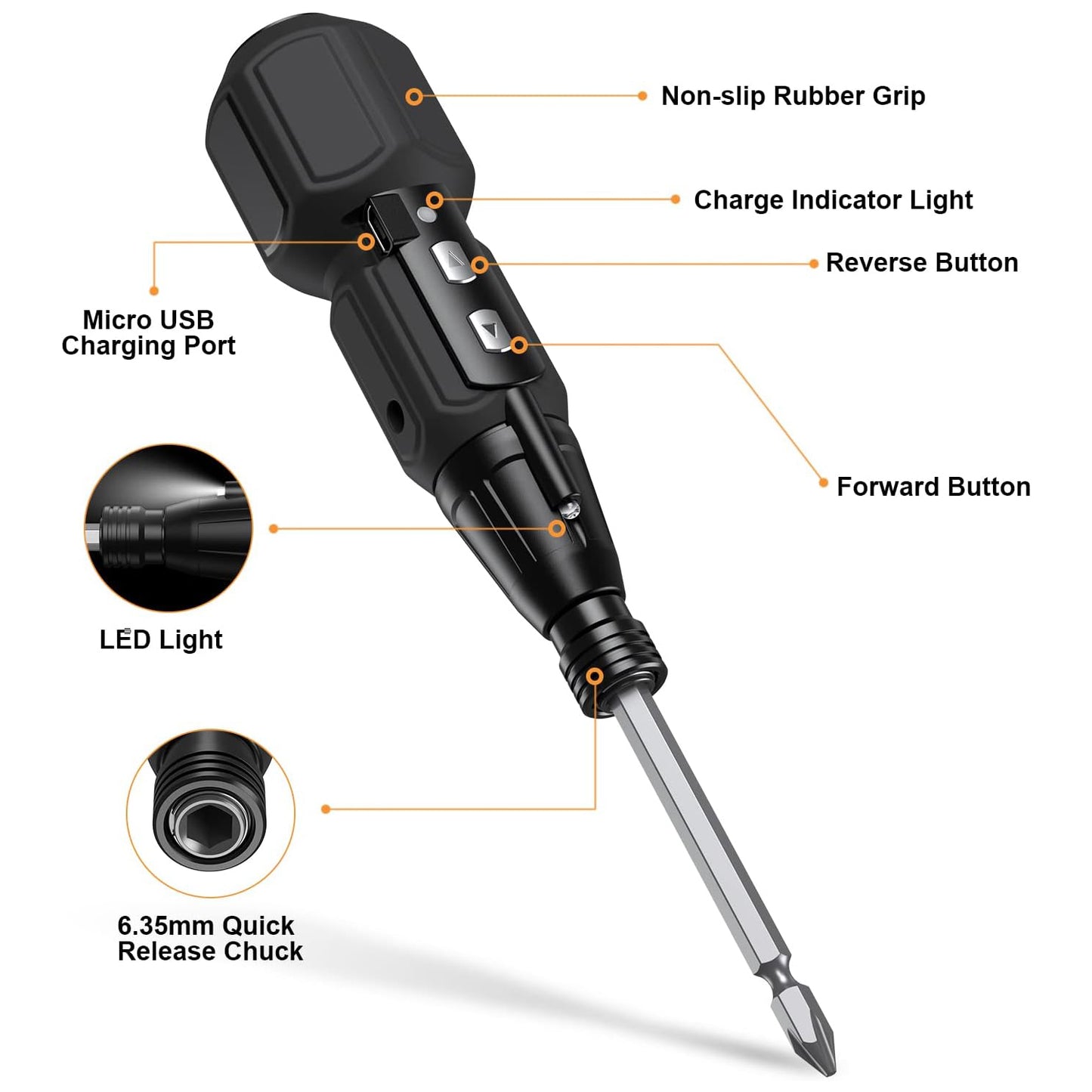 Cordless 3.6V Electric Li-Ion Screwdriver